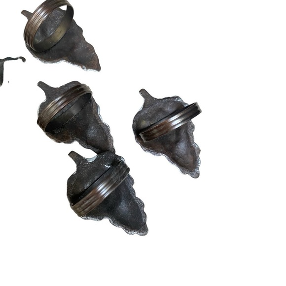 Lot of 7  Silver Tone Wine Grapes Pewter Napkin Rings Holders - Picture 12 of 16